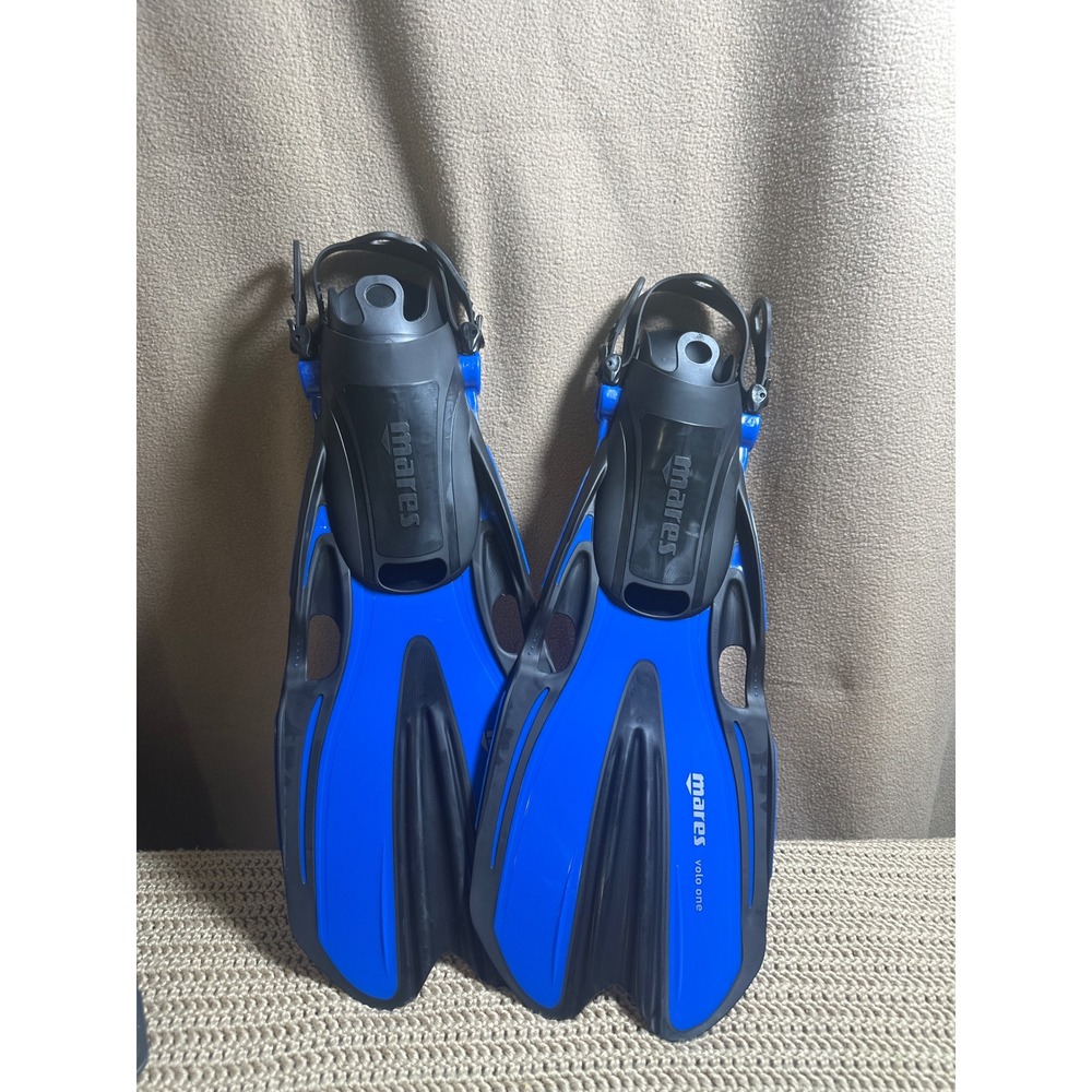 Mares Volo One Snorkeling Fins Blue Black Adjustable Open Heel Size M/L 6.5-10